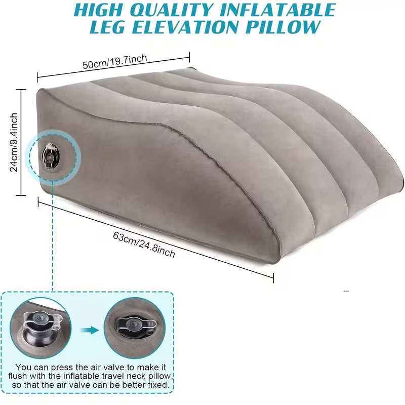 Uzpūšams kāju pacelšanas spilvens